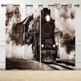 thumbnail image 2 of Forest Kitchen Curtains Nature Landscape Theme Misty Forest Sunshine Tree Path Scenery Scene Print Pattern Rod Pocket Waterproof Window Drapes for Bathroom Bedroom Office 2 Panels 26 x 36 Inch, 2 of 6