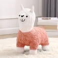 thumbnail image 4 of LSLJS Upholstered Stool Lamb's Fleece Fabric Footrest Change Shoe Footstool Wood Multifunctional Sofa Tea Stool for Living Room Bedroom Porch Polyester Shoe Bench, 4 of 6