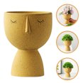 thumbnail image 3 of Ceramic Planter Pot Small Desktop Flower Planter Ceramic Plant Pot Abstract Flower Pot, 3 of 9