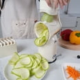 thumbnail image 4 of LSLJS Rotary Graters with Handle 5 In 1 Gourmets Cheese Graters Vegetables Slicers Manual Food Slicers with 5 Sets Replaceable Stainless Blades and Strong Suction, 4 of 9