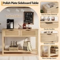 thumbnail image 4 of Kojooin Fluted Entryway Table with 2 Drawers, Wooden Console Table for Entryway, Living Room or Foyer, 4 of 8
