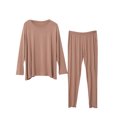 thumbnail image 1 of Timegard Ensembles de Pyjamas pour Femmes 2 Pcs Haut à Manches Longues à Col Rond et Pantalon Tenues de Pjs d'Automne Confortables et Douces, 1 of 6