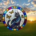 thumbnail image 2 of Fridja Christmas Party Decorations Cats Stained Glass Window Hanging, 2 of 4