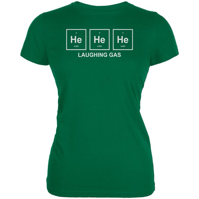 He He He Helium Laughing Gas Funny Periodic Table Juniors Soft T Shirt