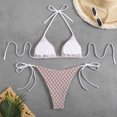 thumbnail image 4 of KIHOUT 2025 Women's Triangle Bikini Floral Printed Bikini Set Two Piece Summer Swimsuit Bathing Suits for Beach Pool Party, 4 of 7