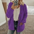 thumbnail image 2 of Fleece Cardigan Sweaters for Women Soft Long Sleeve Jacket with Pockets Button Down Open Front Fall Clothes, 2 of 5
