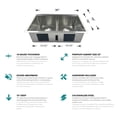 thumbnail image 2 of Stainless Steel undermount Kitchen Sink workstation - 30 inch double bowl with accessories, 2 of 4
