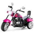 thumbnail image 1 of Gymax Moto Électrique 6 V pour Enfants à 3 Roues, Jouet à Chevaucher avec Phare Réglable, Rose, 1 of 10