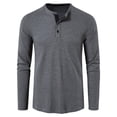 thumbnail image 1 of CEHVOM Men's Loose Long-sleeved T-shirt Round Neck Solid Color Bottoming Shirt, 1 of 5