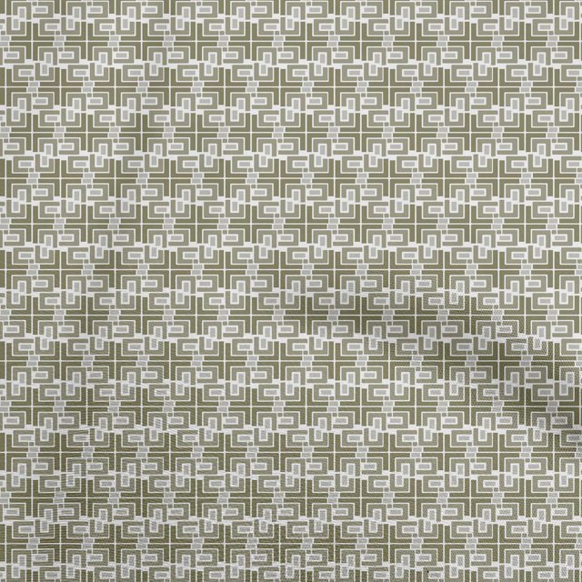 oneOone Velvet Light Olive Green Fabric Geometric Craft Projects Decor Fabric Printed By The Yard 58 Inch Wide