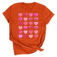 thumbnail image 1 of Meichang T-Shirts Cœur d'Amour pour Femmes T-Shirts de la Saint-Valentin Imprimé Cœur Manches Courtes Hauts Mignons Col Rond Cadeaux de la Saint-Valentin pour Femmes, 1 of 2