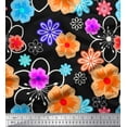 thumbnail image 1 of Soimoi Poly Georgette Fabric Artistic Floral Decor Fabric Printed Yard 52 Inch Wide, 1 of 3