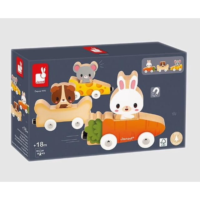 Janod - Farm: Magnetic Pets - Wood Toy - 18 months +