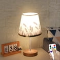 thumbnail image 2 of Birdeem Led Solid Wood Desk Lamp Stable Fabric Study Reading Lamp Suitable for Home Decoration Linen Plain Warm Night Light Indoor Lighting Desk Reading Lamp, 2 of 12