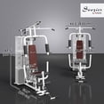 thumbnail image 3 of Soozier Multifunction Home Gym Equipment with 100Lbs Weight Stack, White, 3 of 10