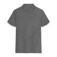 thumbnail image 1 of EOYWHK T-Shirts pour Hommes 4TG Compression Ajustée Chemise de Golf Col Rabattu Manches Courtes Couleur Unie Blouse de Bureau Liquidation, 1 of 3