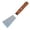 A, variant on TIELUTT Wooden Handle Stainless Steel Small Frying Spatula Leak Spatula Steak Steak Spatula Cooking Pizza Silicone Tips Small Meat with Teeth Cooking Small Small Metal for Serving Head Silicone with M