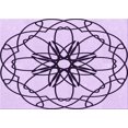 thumbnail image 1 of Ahgly Tapis Rectangulaire Lavable en Machine Orchidée Violet, 2 Pieds x 5 Pieds, 1 of 7