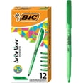 thumbnail image 1 of BIC Brite Liner Highlighters, Chisel Tip, 12-Count Pack of Green Highlighters, Ideal Highlighter Set for Organizing and Coloring (Green), 1 of 1