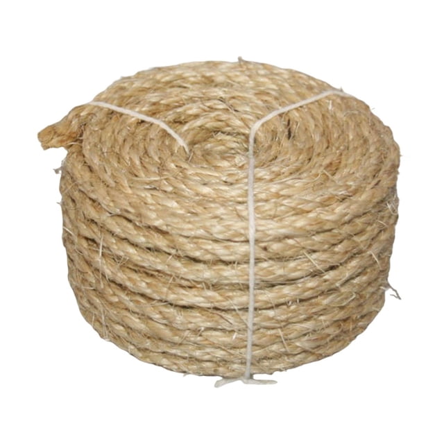 DOLITY Sisal Rope Cat Scratcher Post DIY Claw Control Toy 3 Strands Jute Twine Rope 8mmx50m