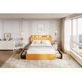 thumbnail image 1 of EDTara Kids Platform Bed with Soft Bouclé Upholstery, Bookcase Headboard, and 2 Under-Bed Storage Drawers, Easy Assembly, No Box Spring Needed, 1 of 4