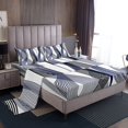 thumbnail image 1 of Erosebridal Minimalst Sheet Set Full for Adult, Abstract Ombre Bedding Sets Full Size, Stripes Decor 4 Pieces, 1 of 7