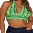 thumbnail image 1 of Débardeur Court à Col en V Profond pour Femmes, à Rayures, Dos Nu, Camisole, 1 of 6