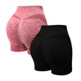 thumbnail image 2 of Hurxie Deals 2 Pcs Shorts d'Entraînement pour Femmes Sans Roulement Compression Sans Couture Short de Gym, 2 of 8