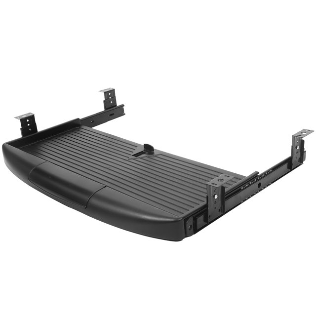 USHOBE Slide Out Keyboard Tray Black ABS For Office Workers Modern 1Pack