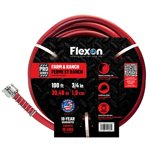 Flexon FA58100CN Farm and Ranch Garden Hose, 100 ft, Red