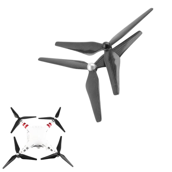 2 Pcs Hélice en Fibre de Carbone 9450 CW/CCW à 3 Pales pour Phantom 1 2 3, pour Intérieur et Extérieur