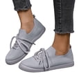 thumbnail image 1 of Espadrilles Mode Basses en Tricot pour Femmes, Automne, Extensibles, à Lacets, à Enfiler, Chaussures Plates de Marche Décontractées, 1 of 7