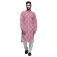 thumbnail image 1 of Atasi Printed Designer Rayon Button Down Casual Kurta With Pajama For Men, 1 of 4