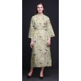 thumbnail image 3 of Bimba Robe en Coton Rose Pâle à Fleurs de Merle et de Fleurs pour Femmes, Légère, Imprimée, Croisée, Chemise de Demoiselle d'Honneur pour la Préparation X, 3 of 5