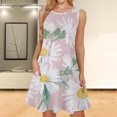 thumbnail image 2 of EQWLJWE Longue Robe pour Femmes Femmes Mode Col Rond Sans Manches Lettre Décontractée Poche Imprimé Longue Robe Maxi, 2 of 6