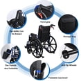 thumbnail image 2 of Foldable Wheelchair with 18-Inch Wide Seat, Flip Back Desk Arms and Swing Away Footrests, 220lb Weight Capacity, 2 of 8