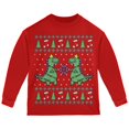 thumbnail image 1 of T-shirt à Manches Longues pour Tout-Petit Tree Rex T Rex Chandail de Noël Laid, 1 of 1