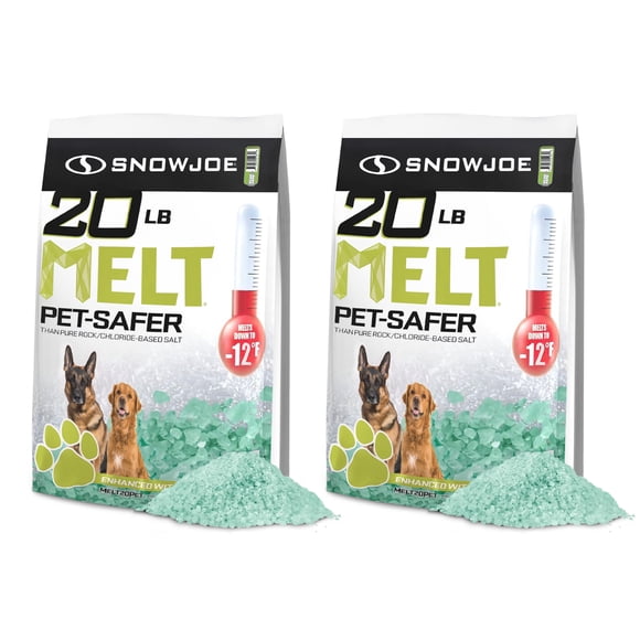 Snow Joe Calcium Magnesium Acetate Ice Melt Blend, CMA Deicer Crystals, 20 lb Bag, 2 pack