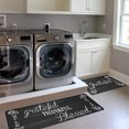 thumbnail image 4 of MeyJey Kitchen Rug Set of 2, Anti Fatigue Kitchen Mat 2 Pieces, Non Skid Waterproof Cushioned Floor Mat and Runner Rug, 17"x28"x0.4"+17"x59"x0.4", Black, 4 of 6