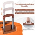 thumbnail image 4 of Costway Ensemble de Bagages 3 Pcs ABS PC Coque Rigide Ensemble de Valises avec Serrure TSA Télescope Poignées en Aluminium et Roues Pivotantes à 360°, 4 of 10