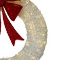 thumbnail image 3 of Northlight Pre-Lit Red Bow Artificial Christmas Wreath - 36-Inch, Warm White Lights, 3 of 3