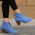 thumbnail image 3 of B91xZ Bottes Chelsea pour Femmes, Bottes Imperméables à Enfiler, Bleu Ciel 7, 3 of 5