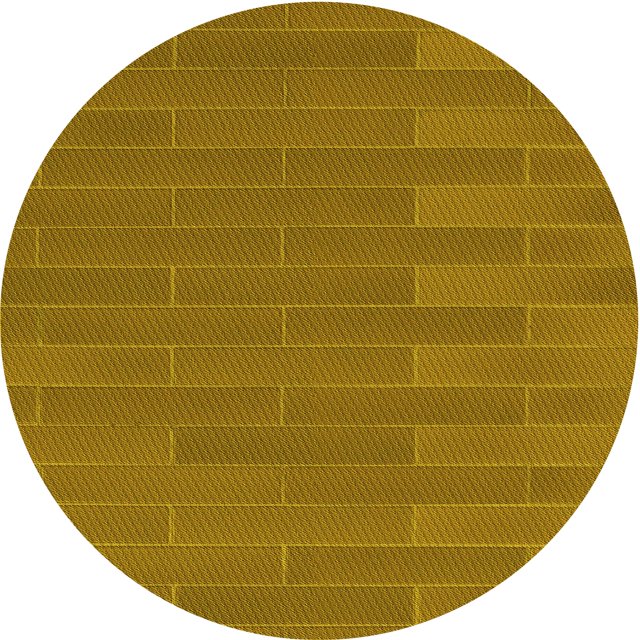Ahgly Company Tapis d'Intérieur Ronds Transitionnels Orange et Or Lavables à la Machine, 5 Pieds Rond