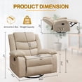 thumbnail image 2 of Korser Oversized Swivel Rocker Recliner Chair for Adults 40.6'' Wide for Living Room,Khaki, 2 of 7