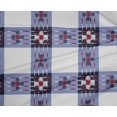 thumbnail image 4 of oneOone Polyester Lycra Fabric Check Ikat Printed Fabric 1 Yard 56 Inch Wide, 4 of 4