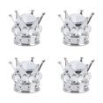 thumbnail image 2 of Wheel Valve Covers, Crown Shape Copper Core Wheel Stem Valve  Wearproof  For Cars Trucks Bicycles White, 2 of 8