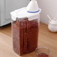 thumbnail image 4 of Dvkptbk Storage Jar Plastic Transparent Tank, Rice Storage Barrel, Household Food Container Grain Storage Box for Oatmeal, Grain, Cereal, Pasta, Flour Storage & Organization, 4 of 8