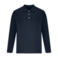thumbnail image 3 of RXIRUCGD Chemise Décontractée pour Homme à Manches Longues avec Boutons, Poche et Col Rabattable, Bleu Marine, Taille : L, 3 of 5