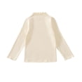 thumbnail image 1 of MeetoTime 1-10 Ans Chemise Décontractée Ample Couleur Unie Dentelle Petit Col Haut Base Garçons Filles Manches Longues Col Rond Haut, 1 of 3