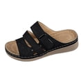 thumbnail image 4 of Platform Wedge Slides Sandals for Women 2025 Beach Casual Adjustable Walking Slip on Summer Shoes, 4 of 5
